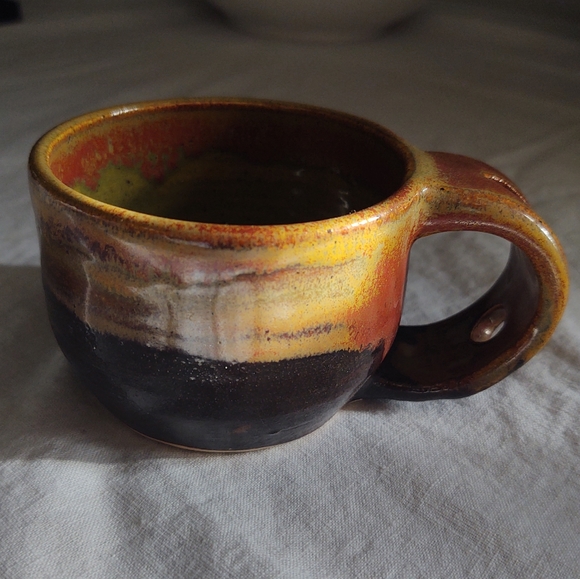 Hand thrown ceramic mug tea coffee pottery